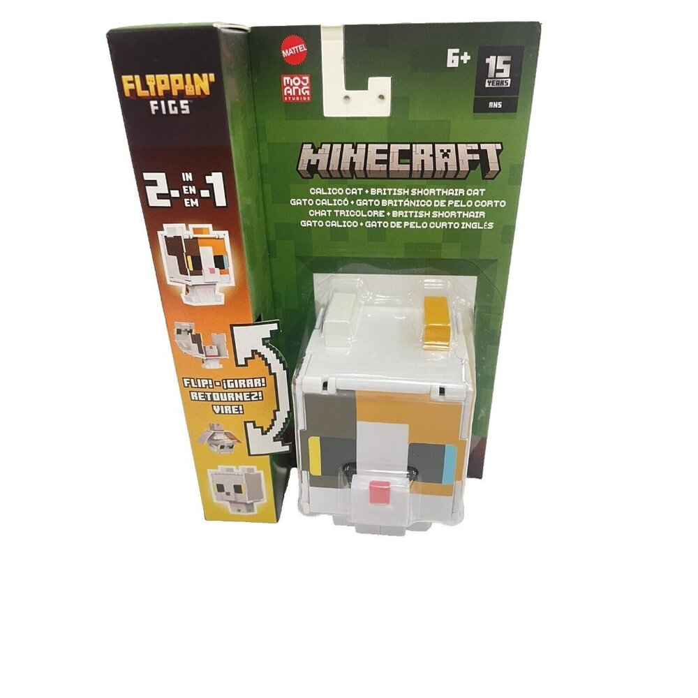 Minecraft Flippin’ Figs - GALICO CAT + BRITISH SHORTHAIR CAT 2-in-1 Figure